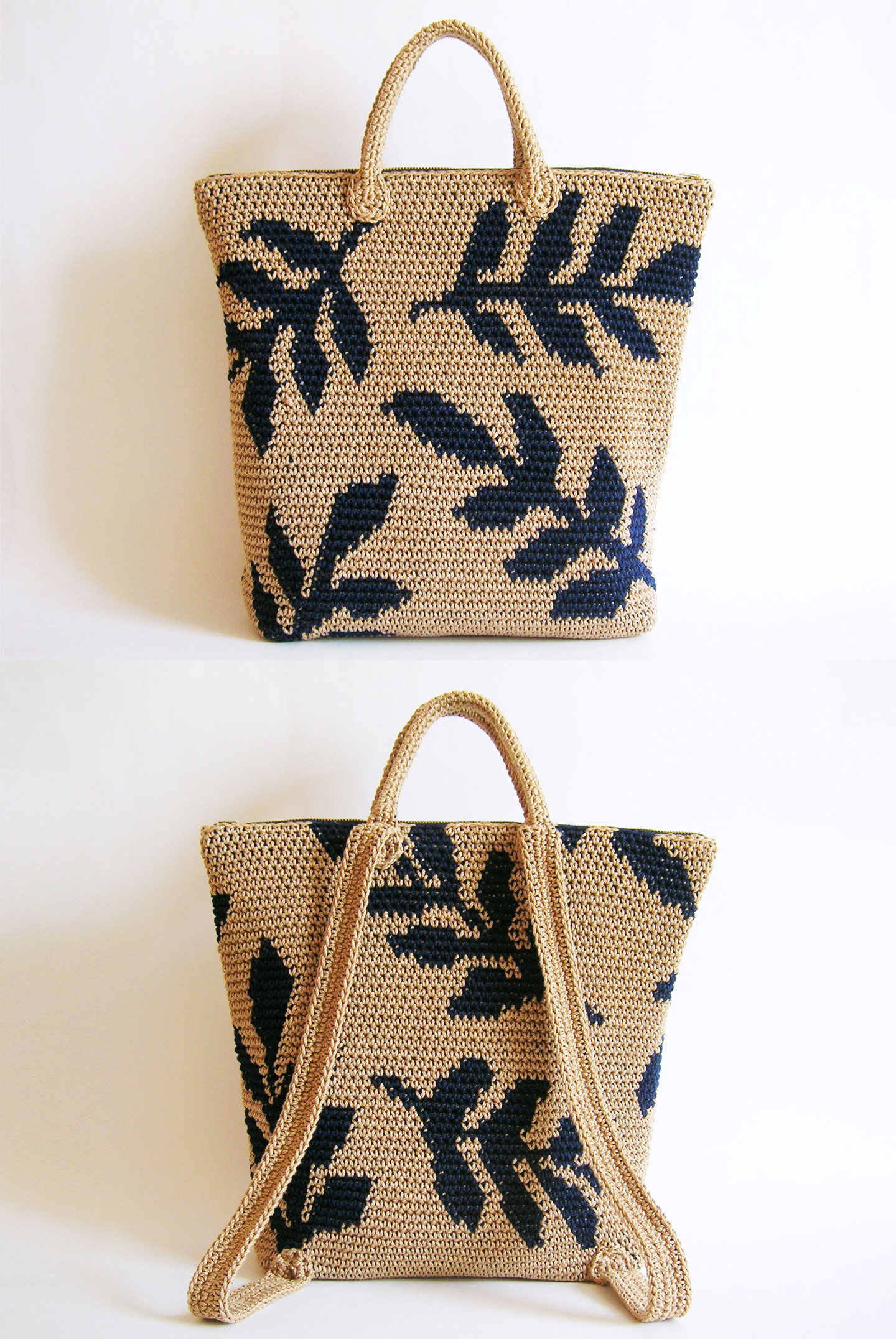 Leaves backpack pattern/ Patrón para mochila de hojas | Chabepatterns