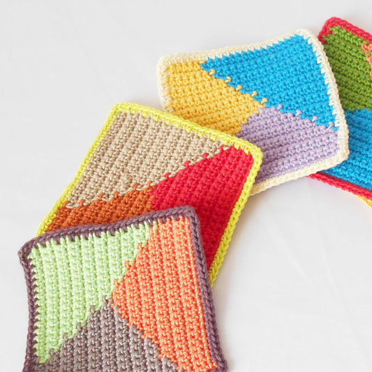Color Facets Coasters – chabepatterns